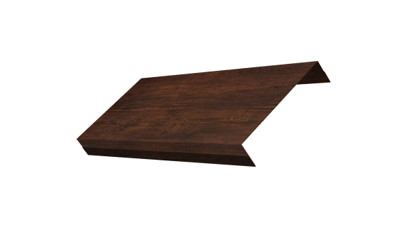 Ламель обратная 125 забора жалюзи Texas 0,45 Print-Double Premium Cherry Wood Dark F
