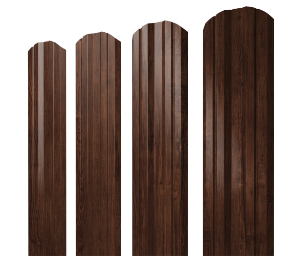 Штакетник Twin фигурный 0,45 Print Elite Cherry Wood TwinColor