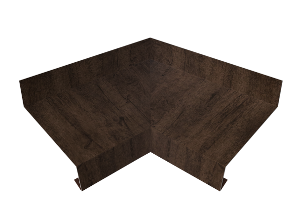 Угол отлива внутренний 70 0,45 Print Elite с пленкой Antique Wood TwinColor