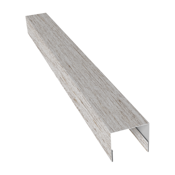 Планка П-образная заборная 24 0,45 Print Elite Snow Wood TwinColor (2,5м)