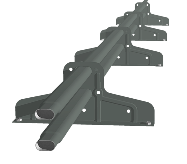 Снегозадержатель Стандарт Т4 d 40х20 RAL 7005 (3м)
