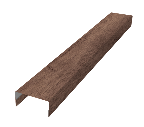 Крышка забора для горизонтального монтажа штакетника 0,45 Print Premium Almond Wood Fresh (2м)