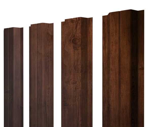 Штакетник П-образный A с прямым резом 0,4 Print Premium Cherry Wood Fresh TwinColor