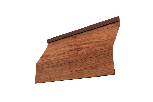 Ламель забора жалюзи Milan Slim 0,45 Print Premium Rowan Wood Intense FTC
