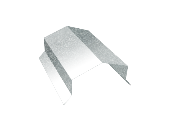 Парапетная крышка угольная 125мм 0,6 Zn (3м)