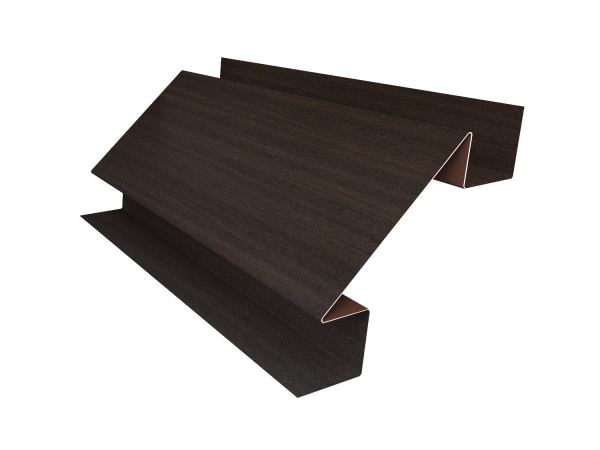 Планка угла внутреннего сложного Блок-Хаус new Grand Line 0,45 Print Elite Coffee Wood TwinColor (3м)