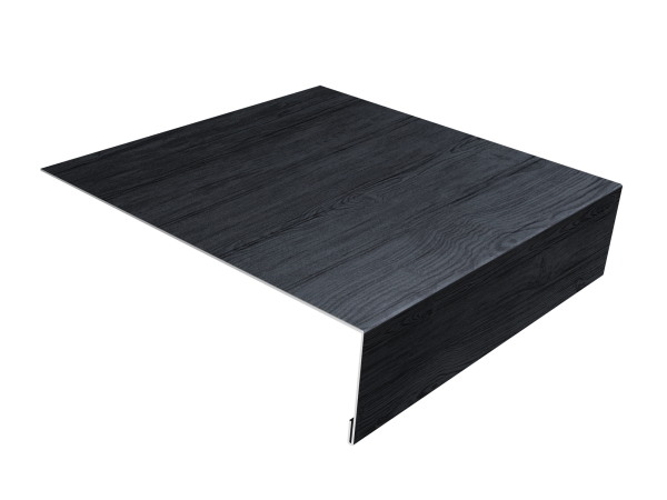 Планка лобовая/околооконная простая 190х50 0,45 Print Premium Grey Wood TwinColor (3м)