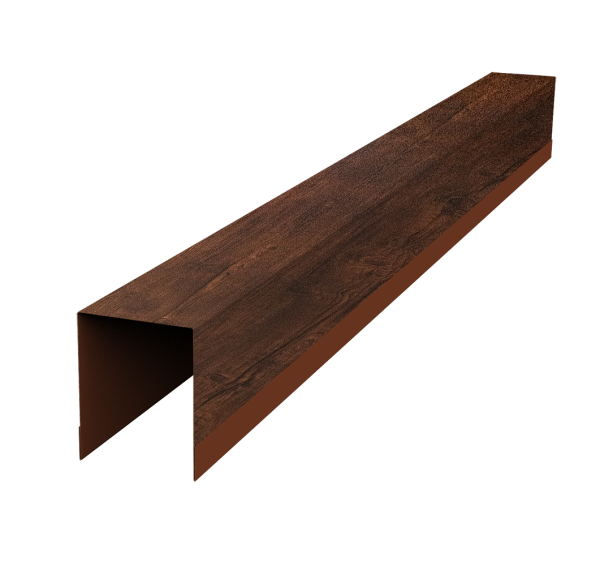 Планка опорная составная внутренняя для забора жалюзи Palermo 0,45 Print Premium Cherry Wood Dark FTC (1,8м)
