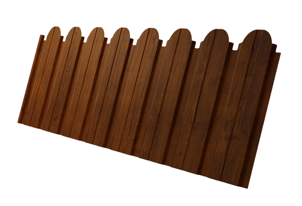 Профнастил C10B фигурный 0,45 Print-Double Premium Golden Wood Intense F