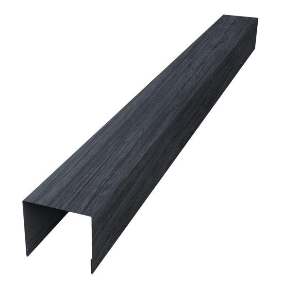 Стойка боковая крепежная для забора жалюзи Palermo 0,45 Print Premium Grey Wood TwinColor (2м)