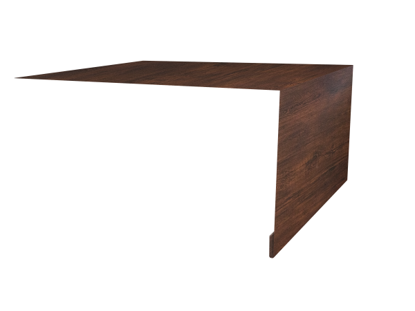 Планка околооконная простая 250х75 0,45 Print-Double Premium Cherry Wood Dark F (3м)