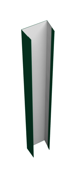 Крепежная планка верхняя Texas 0,45 Drap RAL 6005 зеленый мох (2,5м)