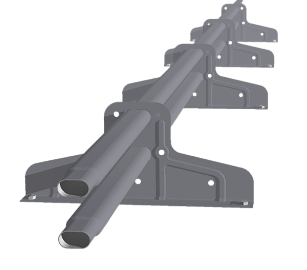 Снегозадержатель Стандарт Т4 d 40х20 RAL 7004 (3м)