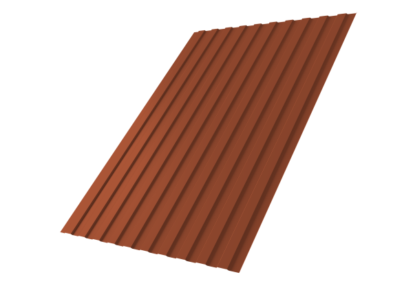 Профнастил С8B v03 0,5 Satin RAL 8004 терракота