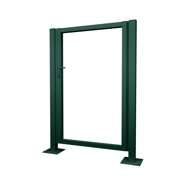 Калитка Жалюзи 2,0х1 прямоугольный фланец 230х230 RAL 6005 без заполнения