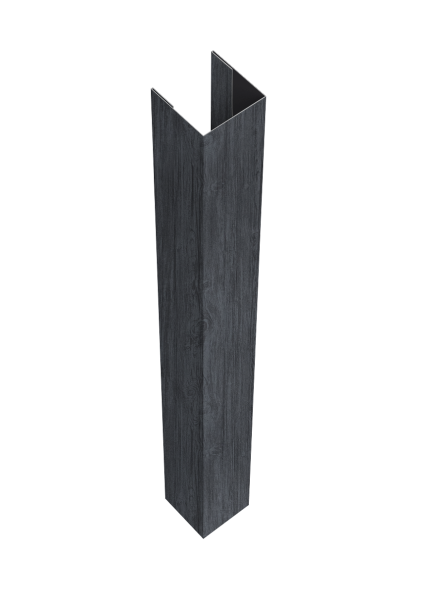 Стойка жалюзи Texas для монтажа без крепежного вкладыша 0,45 Print Premium Grey Wood TwinColor (3м)