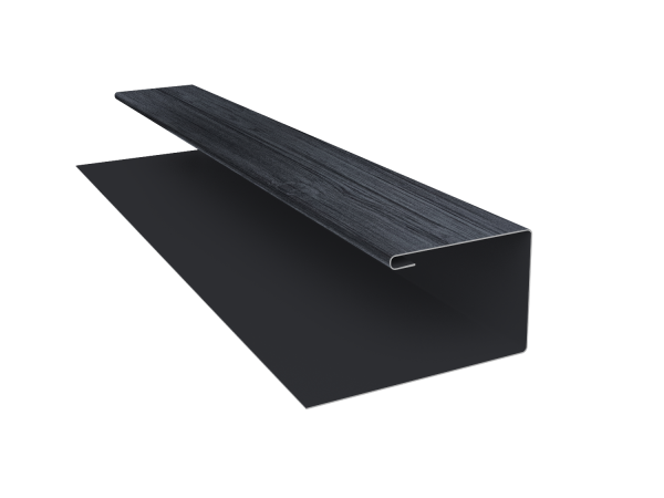 Планка П-образная Экобрус Grand Line 0,45 Print Premium Grey Wood TwinColor (3м)