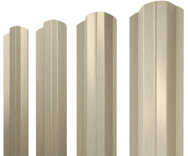 Штакетник М-образный B фигурный 0,45 Print Elite Milky Wood TwinColor