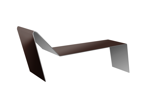 Планка примыкания для мягкой кровли 0,5 Satin с пленкой RAL 8017 шоколад (2м)
