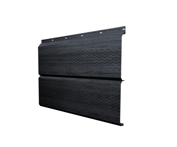 Софит ЭкоБрус new c перфорацией 0,45 Print Premium с пленкой Grey Wood TwinColor