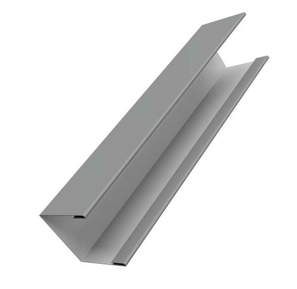 Крышка жалюзи Milan Slim 0,45 PE RAL 9006 бело-алюминиевый (2,5м)