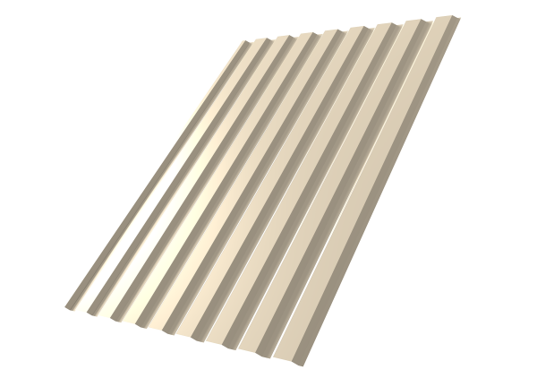 Профнастил С20A 0,5 Satin с пленкой RAL 1015 светлая слоновая кость