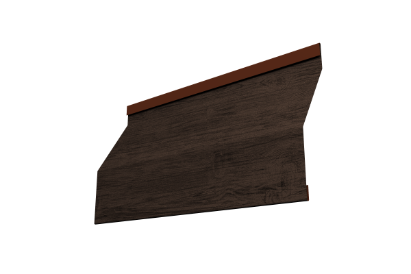 Ламель забора жалюзи Milan Slim 0,45 Print Premium Antique Wood TwinColor