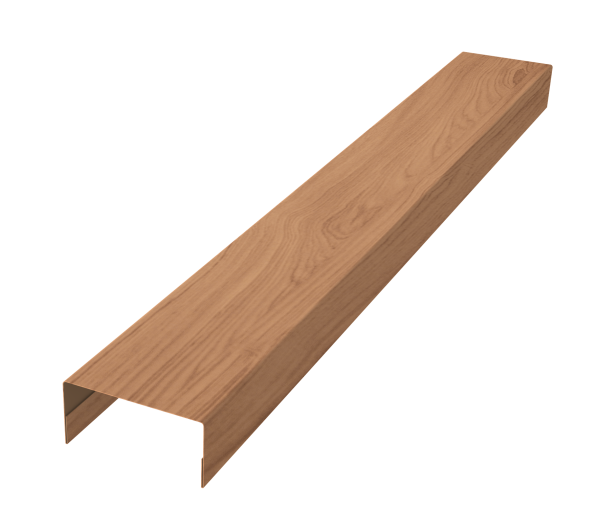 Крышка забора для горизонтального монтажа штакетника 0,45 Print Elite Honey Wood TwinColor (3м)