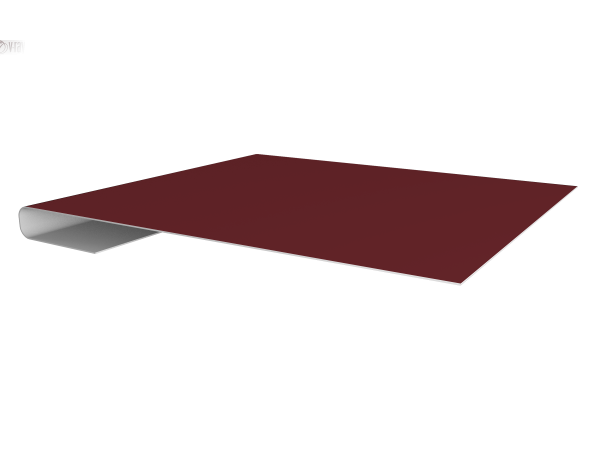 Планка завершающая 0,5 Satin с пленкой RAL 3005 красное вино (3м)