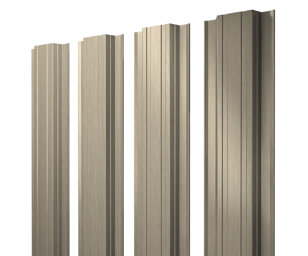 Штакетник Прямоугольный с прямым резом 0,45 Print Elite Milky Wood TwinColor