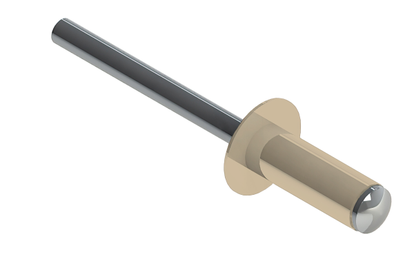 Заклёпка вытяжная Daxmer 3,2х8 RAL 1015 (20х1000шт) ал/ст