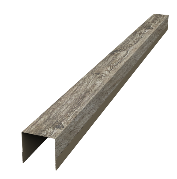 Планка вертикальная обратная для забора жалюзи Palermo 0,45 Print Elite Nordic Wood TwinColor (3м)