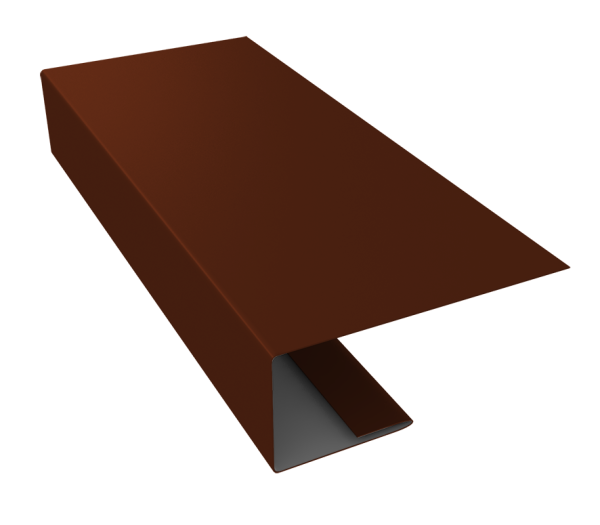 J-Профиль 18мм 0,5 Satin с пленкой RAL 3009 оксидно-красный (3м)