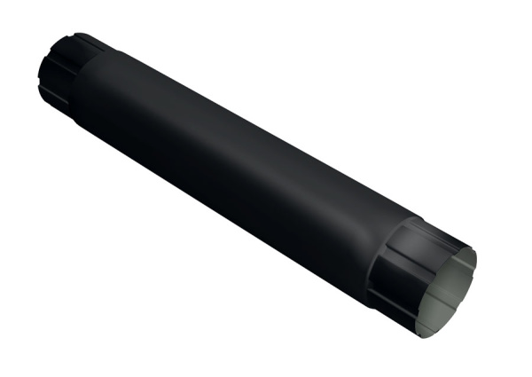Труба круглая соединительная GL PE Matt 90 мм 1 м RAL 9005 черный