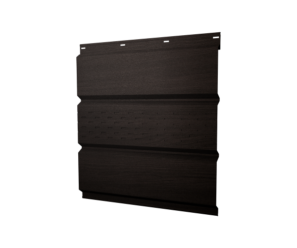 Софит металлический центральная перфорация 0,45 Print Elite с пленкой Coffee Wood TwinColor