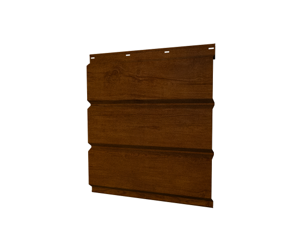 Софит металлический без перфорации 0,45 Print-Double Premium с пленкой Golden Wood Intense F