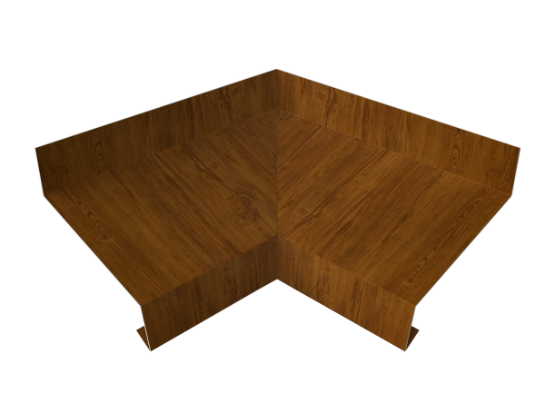 Угол отлива внутренний 50 0,45 Print Elite с пленкой Golden Wood TwinColor