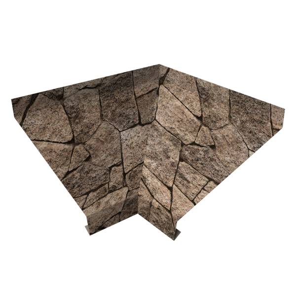 Угол отлива внутренний 250 0,45 Print Elite с пленкой King Stone TwinColor