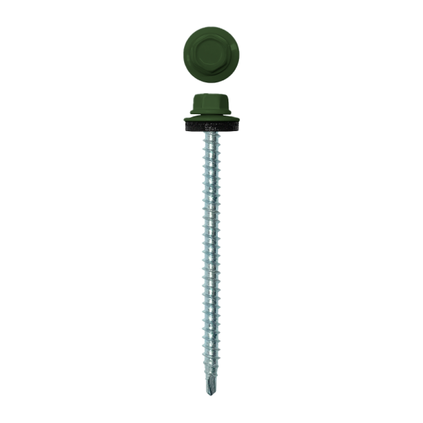 Саморез кровельный 4,8х70 (100шт) сверло №1 RAL 6020