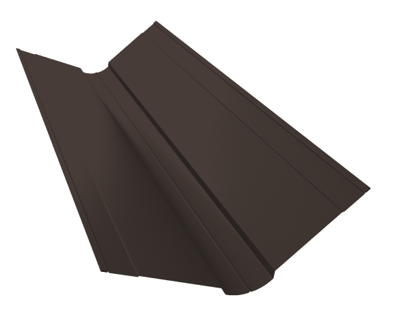 Планка ендовы верхней фигурной 150x150 0,45 Drap RR 32 темно-коричневый (3м)