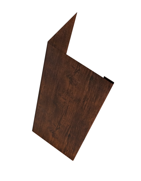 Нащельник (для калиток и ворот) 25х35 жалюзи Milan, Tokyo, Palermo 0,45 Print-Double Premium Cherry Wood Dark F (L2,5)