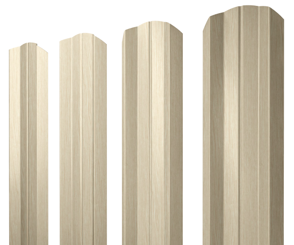 Штакетник М-образный А фигурный 0,45 Print Elite Milky Wood TwinColor