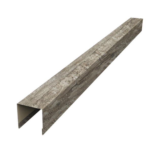 Планка вертикальная лицевая для забора жалюзи Palermo 0,45 Print Elite Nordic Wood TwinColor (2м)