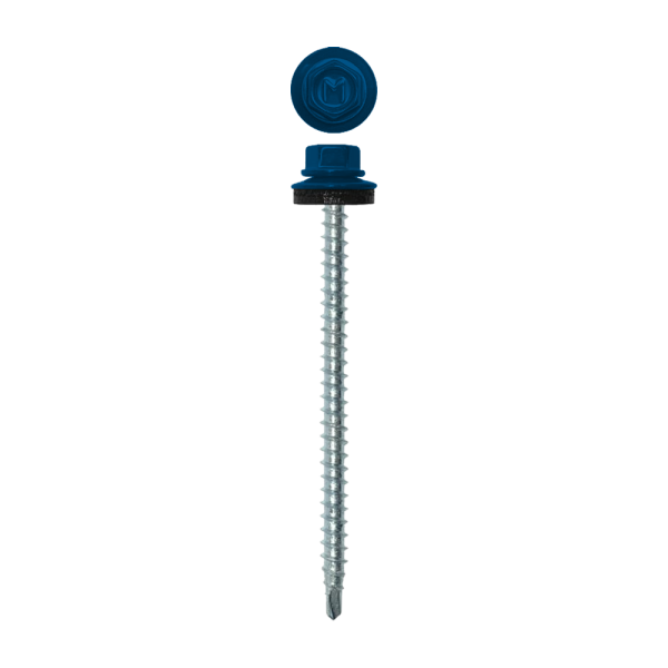 Саморез кровельный Daxmer 4,8х70 RAL 5005 (100) сверло №1