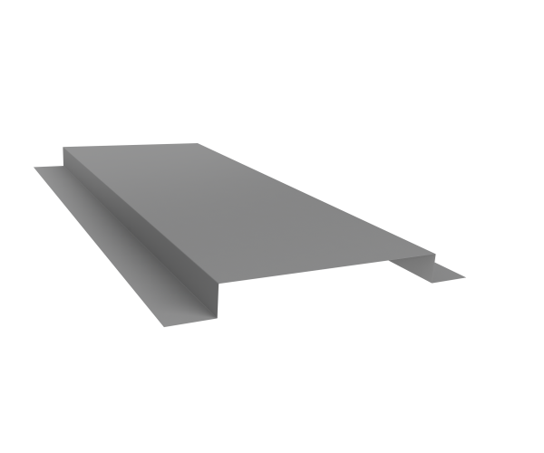 Планка кожуха сегментного 150 0,5 Satin с пленкой RAL 9006 бело-алюминиевый (1м)