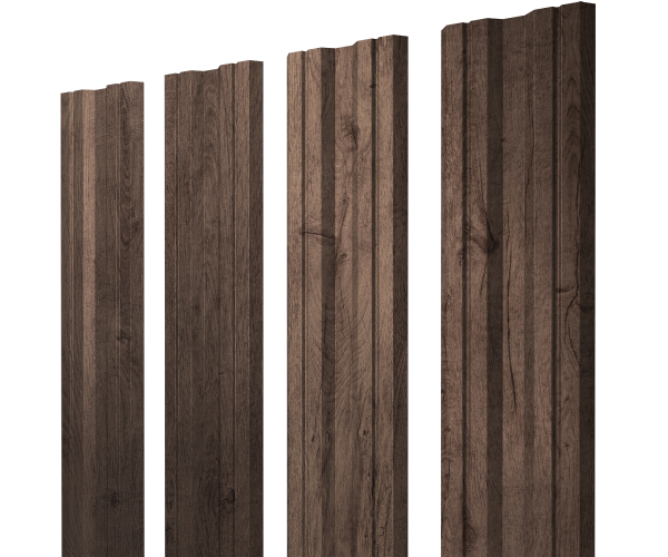Штакетник Twin с прямым резом 0,45 Print Premium Almond Wood Fresh