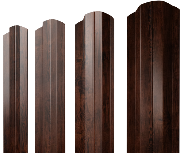 Штакетник М-образный B фигурный 0,45 Print Elite Cherry Wood TwinColor