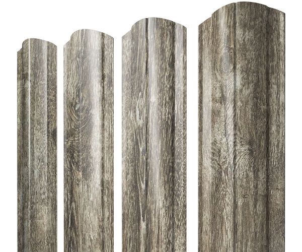 Штакетник Круглый фигурный 0,45 Print Elite Nordic Wood TwinColor