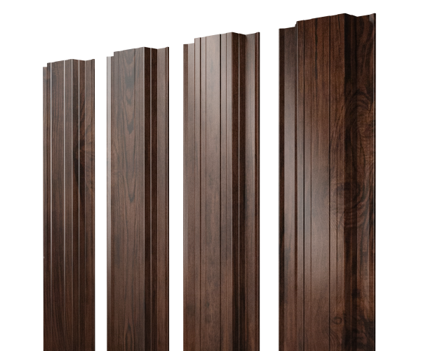 Штакетник Прямоугольный с прямым резом 0,45 Print Elite Cherry Wood TwinColor