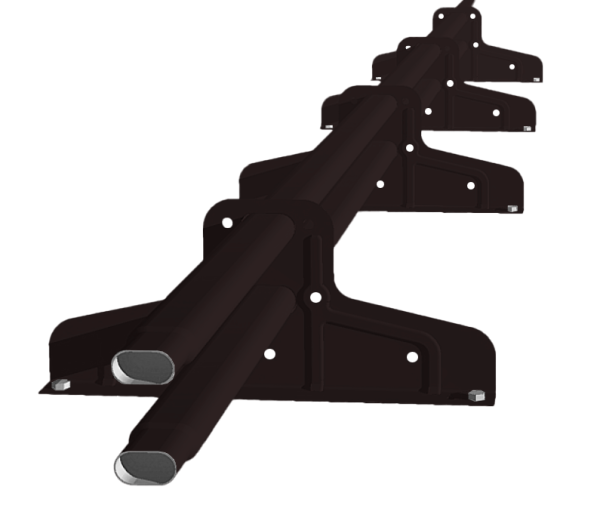 Снегозадержатель Стандарт Т4 d 40х20 RAL 9005 (3м)